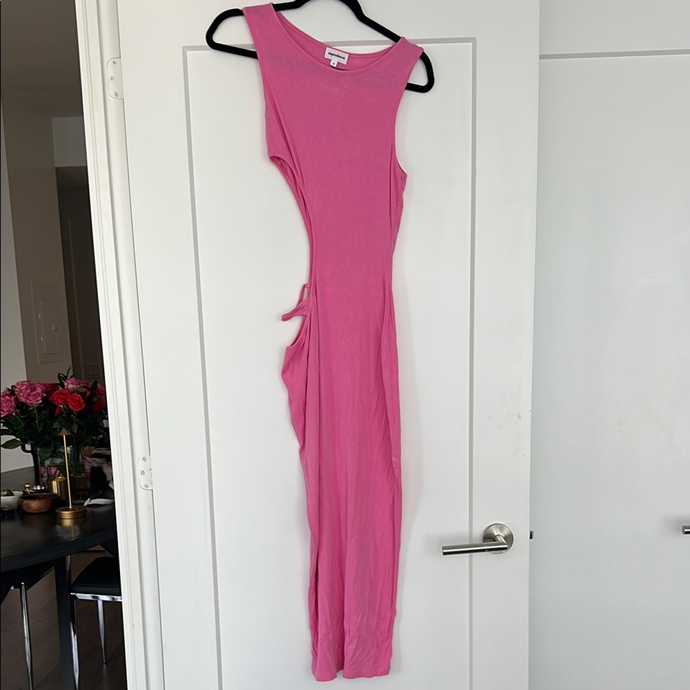 Superdown Pink Cut Out Bodycon Dress